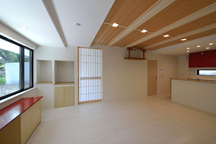 洋室の網代天井
